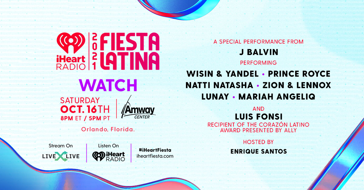 iHeartRadio Fiesta Latina 2021 Banner