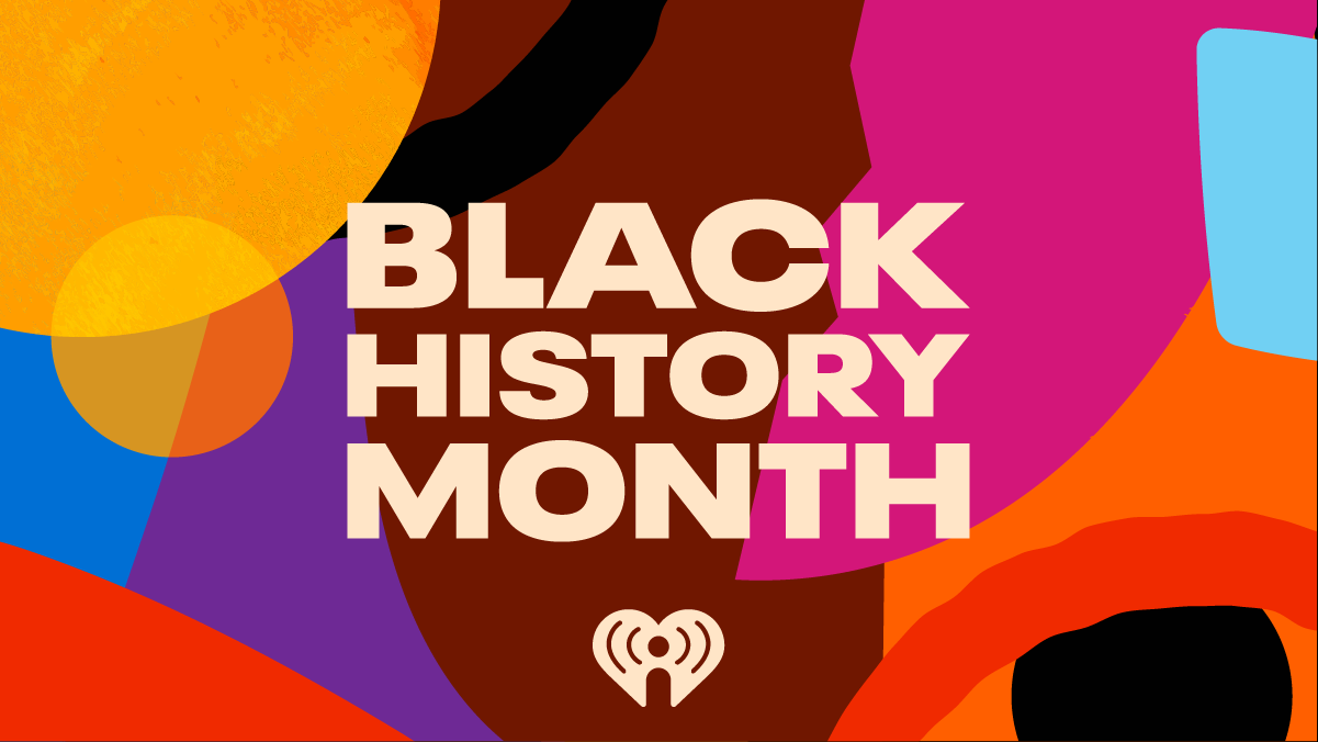 Black History Month podcasts graphic