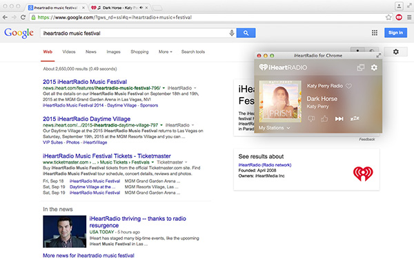 Introducing the iHeartRadio Extension for Google Chrome