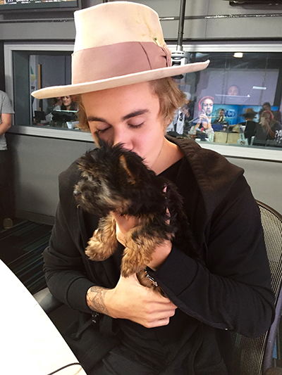 Bieber and dog